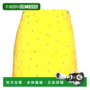 1h可退 潮奢 kenzo 高田贤三 女士 牛仔半身裙 yellow黄色 舒适时