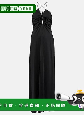 1h可退 潮奢 GANNI 甘尼 女士 Cr&ecirc;pe 针织长款连衣裙长裙