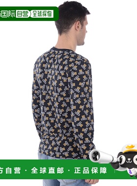 1h可退 MOSCHINO 男士T恤 A19128126BLACK SS2022 黑色 小熊徽标T
