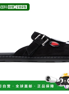 1h可退 潮奢 Moschino 莫斯奇诺 女士 黑色 Cow Suede Sporty 穆