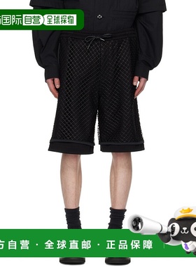 1h可退 潮奢 tahari by asl juunj 男士 黑色 Net Layered 短裤 J