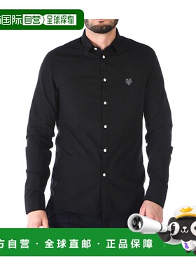 KENZO 男士衬衫 1LA5CH200NER99 SS2022 黑色 排扣衬衫