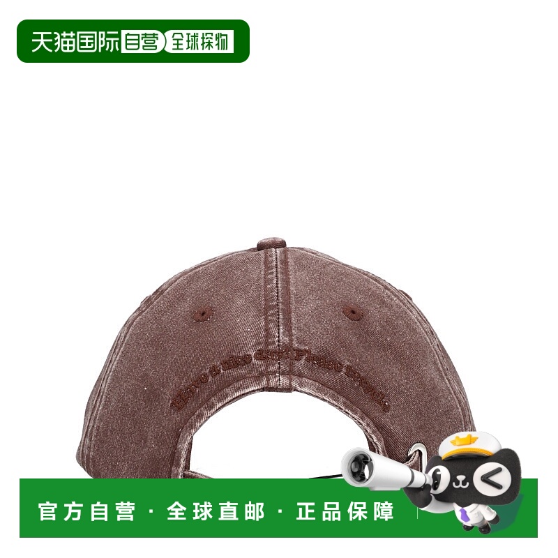 GANNI 女士帽子 B302010500B SS2026 棕色 Washed effect basebal