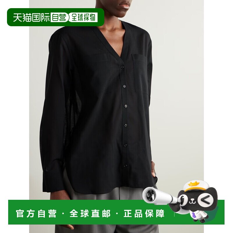 THEORY 女士衬衫 P0401509001 SS2026 黑色 羊毛混支付后1h可退图片