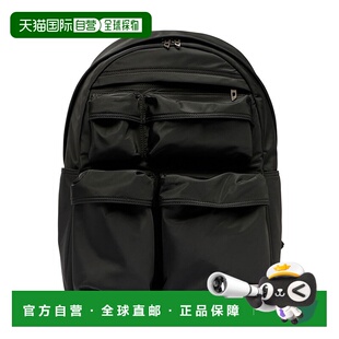 DIESEL 纯色拉链开合 涤纶(聚酯纤维) 17L双肩包 男款 黑色