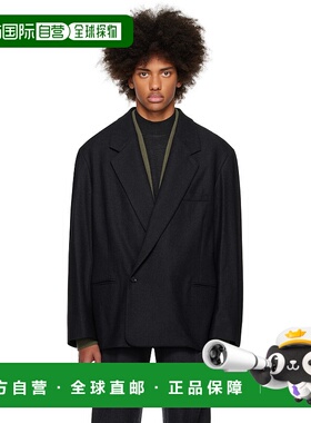 1h可退 潮奢 Lemaire 男士 黑色 Maxi Double Breasted 西装外套