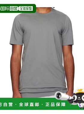 RICK OWENS 男士T恤 RU02E1264JA06 AW2025 灰色 圆领短袖 T恤