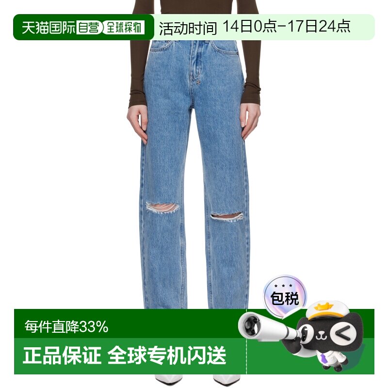 KSUBI 女士牛仔裤 WCO23DJ002DENIM CO 蓝色直筒裤