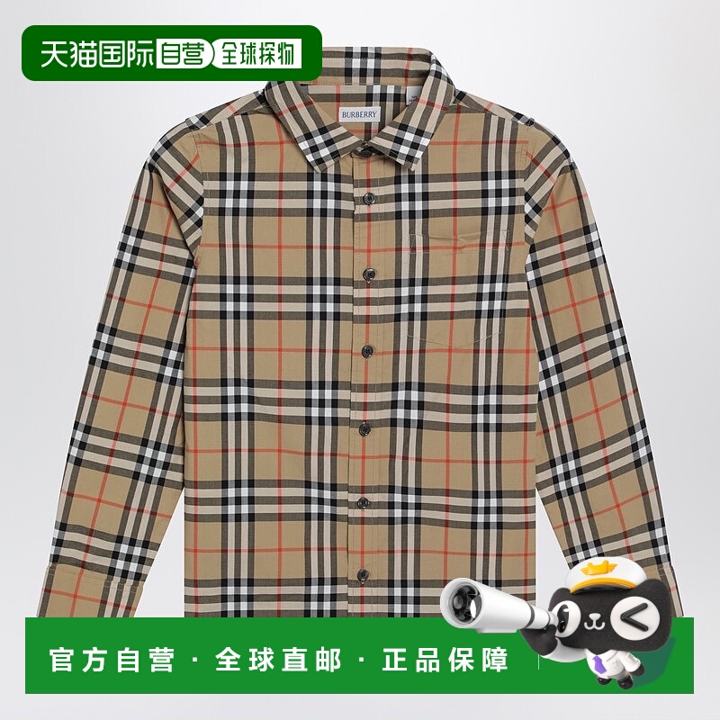 1h可退 潮奢 Burberry 巴宝莉 男童 棉质格纹图案衬衫童装 811716