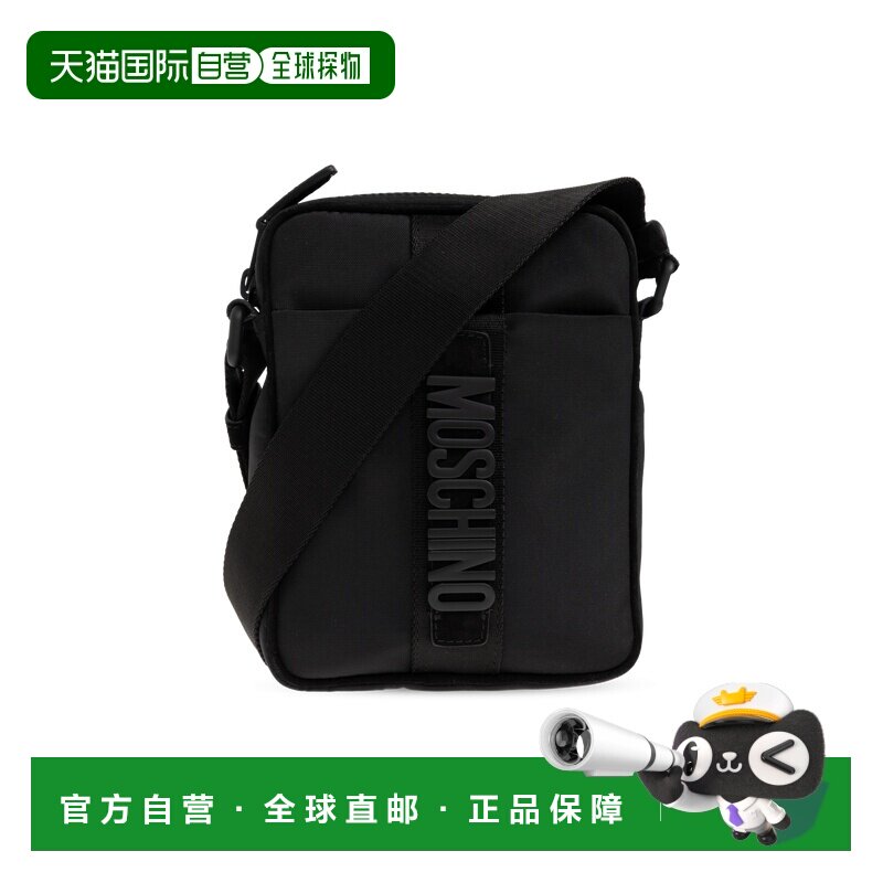 MOSCHINO 男士单肩包 MD4618PP0OF2100A CO 黑色 拉链单肩包