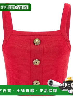 BALMAIN 女士背心吊带 GF1AA415KJ434PK SS2026 红色