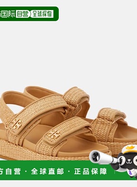 潮奢 Tory Burch 托里 伯奇 女士 Kira 拉菲草编织凉鞋 000693