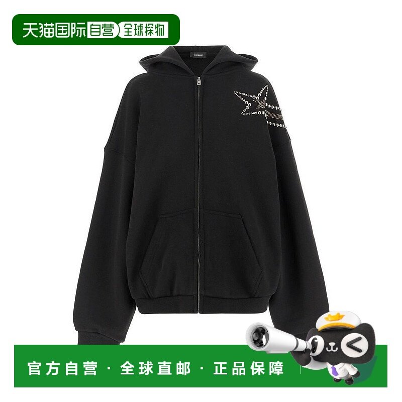 1h可退 潮奢 We11Done 男士 黑色 Meteor Zip-Up 连帽衫 WDTJ3248