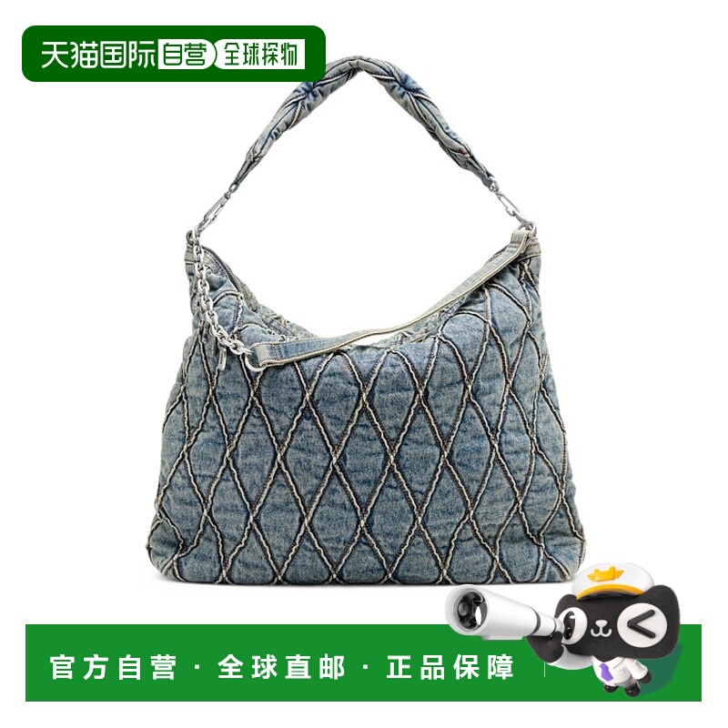 1h可退 DIESEL 女士斜挎包 X10363P5570HA001 AW2025 灰色 charm-