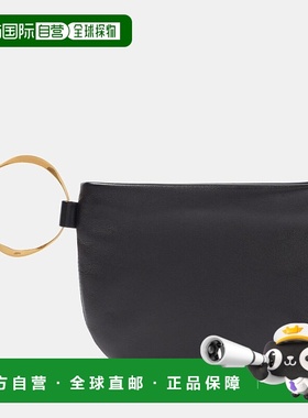 1h可退 潮奢 The Row 女士 Geo 皮革手包 black黑色 舒适时尚