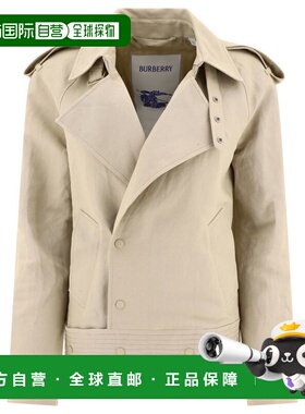 BURBERRY 女士外套 8087349 AW2024 浅棕色 BURBERRY Short canva