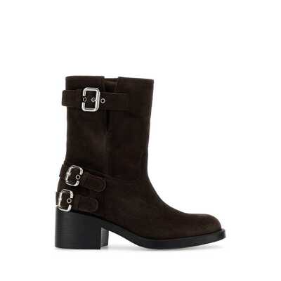 CHLOÉ 女士靴子 CH25W12FPX28E AW2025 棕色中筒靴