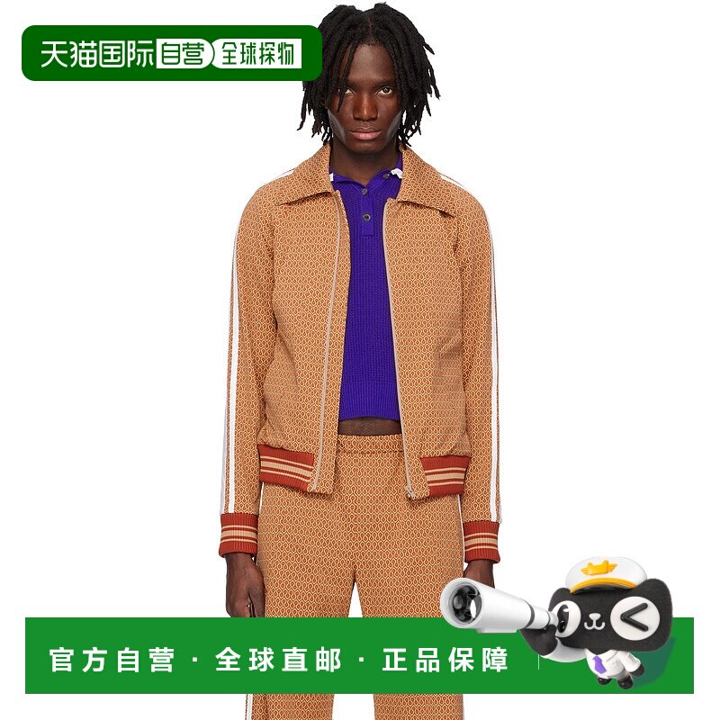 1h可退 潮奢 EGONLAB. 男士 黄褐色运动夹克 SS25OU008