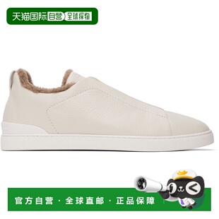 1h可退 潮奢 zegna 杰尼亚 男士 灰白色 Deerskin Triple Stitch