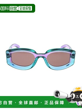 1h可退 潮奢 Gucci 古驰 女士 蓝色 & 紫色 Geometric Frame 太阳