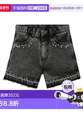 MARC JACOBS 女童短裤 W6059709B AW2025 灰色 腰带环牛仔短裤