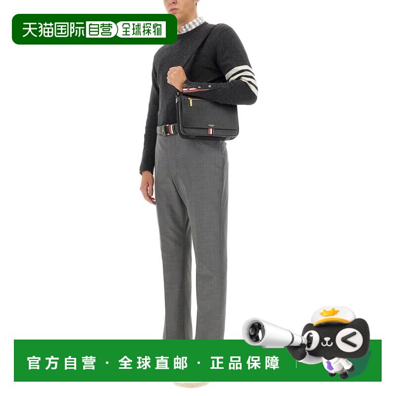 1h可退 THOM BROWNE 男士针织毛衣 MKA001A00011022 CO 黑色羊绒
