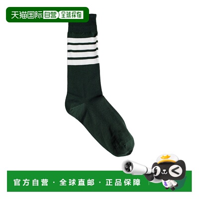 THOM BROWNE 女士袜子 FAS020B01690310 AW2023 黑色中筒袜