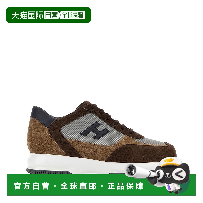 1h可退 HOGAN 男士运动鞋 HXM00N0I980UGO418J AW2025 绿色
