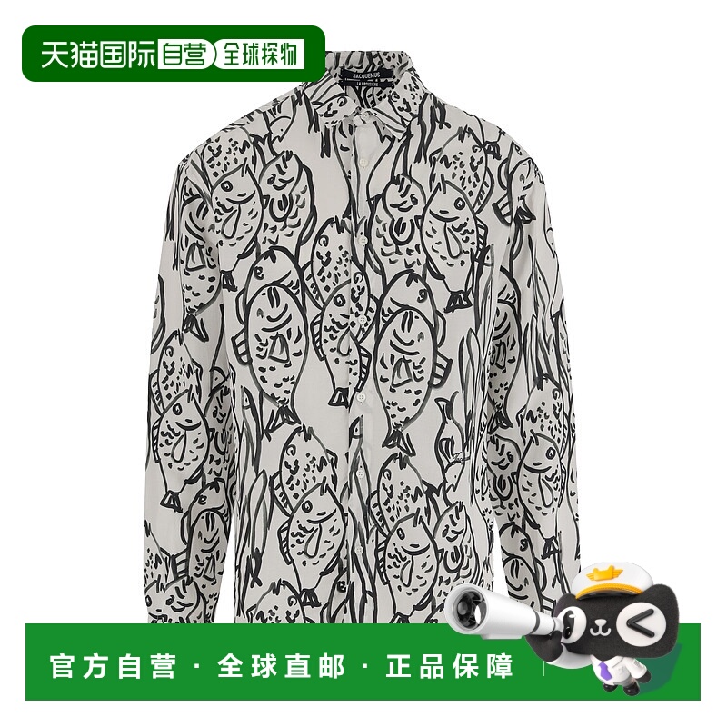 1h可退 JACQUEMUS 男士衬衫 255SH00117521IG SS2025 花色亚麻