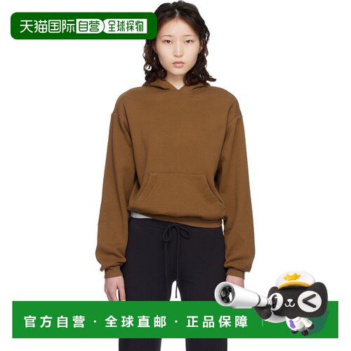 SKIMS 女士 棕色 Cotton Fleece Classic 连帽衫 PLPLO8365W抓绒