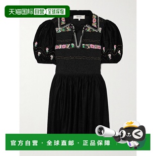 海洋 女士 Brynn 1h可退 式 SEA 精饰罩衫 天鹅绒迷你连衣裙 潮奢