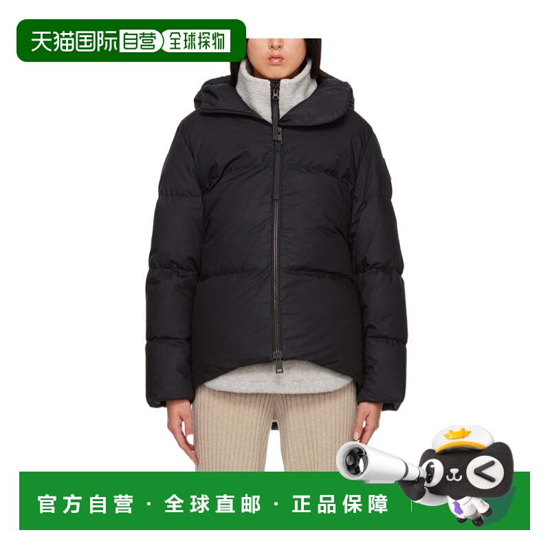 1h可退 CANADA GOOSE 女士外套 4821W61 AW2024 黑色 连帽绗缝羽