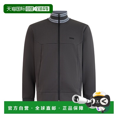 BOSS 男士夹克 50543081027 AW2026 灰色 Zip hoodie in cotton