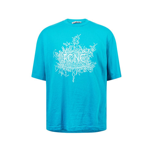 1h可退 香港直邮ACNE STUDIOS 男士T恤 BL0358 AW2024 蓝色