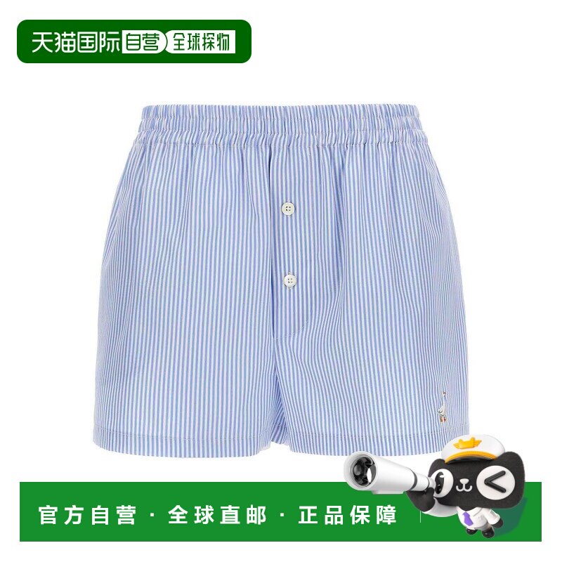 MOSCHINO 女士短裤 032805322303 SS2025 浅蓝色 Poplin Shorts图片