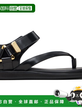 1h可退 潮奢 Sacai 女士 黑色 Belted 夹趾凉鞋 2608407