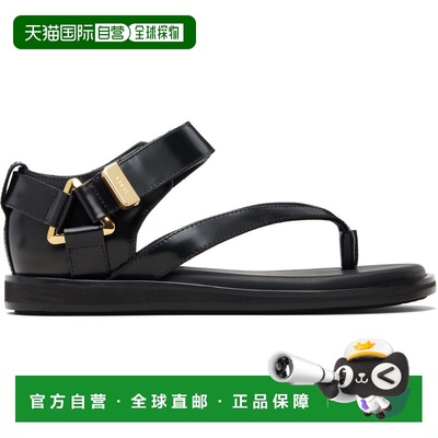 1h可退 潮奢 Sacai 女士 黑色 Belted 夹趾凉鞋 2608407