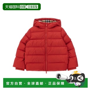 BURBERRY 男童大衣 81094431 AW2025 红色 Juno 连帽棉服