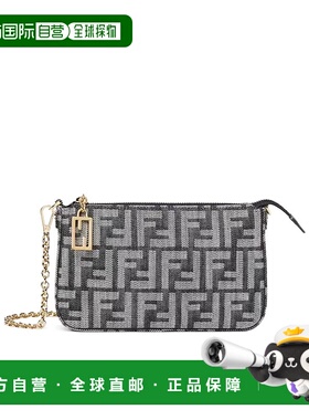 FENDI 女士斜挎包 8BS073AYB7F1UJ5 CO 灰色 Baguette 单肩包