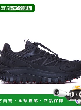 MONCLER 男士运动鞋 4M00040M2058999 AW2024 黑色 系带运动鞋