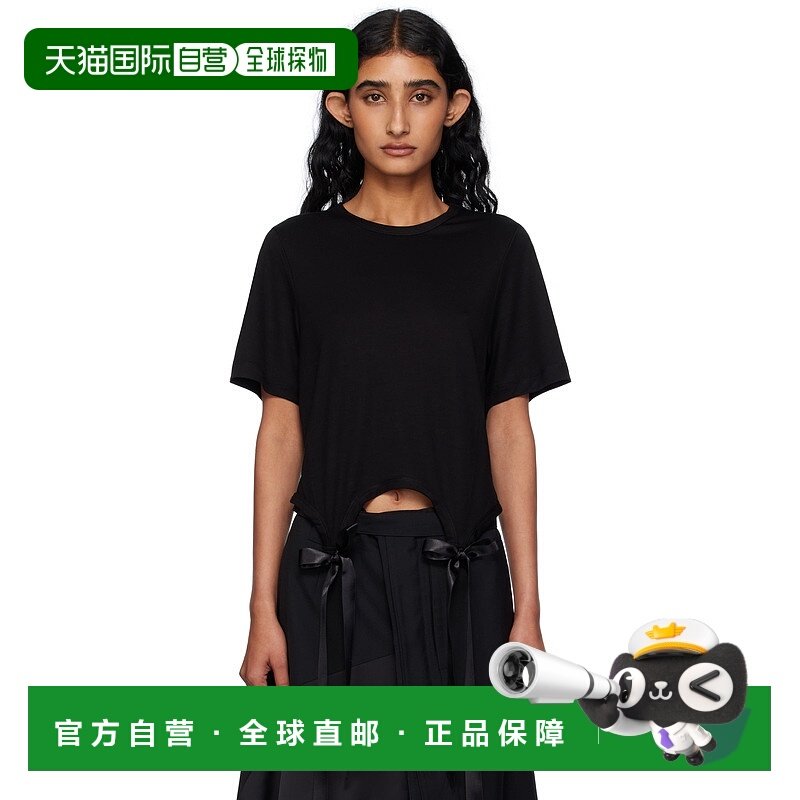 1h可退 潮奢 Simone Rocha 蒙娜 罗莎 女士 黑色 Bow Tail Easy T