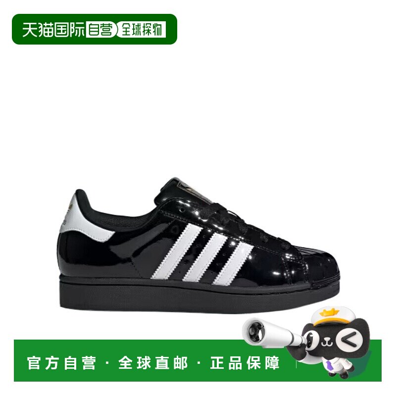 ADIDAS 男士休闲鞋 JS4009 AW2025 黑色 系带运动鞋