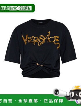 VERSACE 女士T恤 10183841A163401B000 AW2025 黑色女装