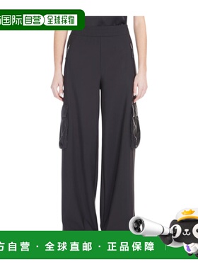 MAX MARA 女士休闲裤 6786164806002 AW2024 黑色 松紧腰休闲裤