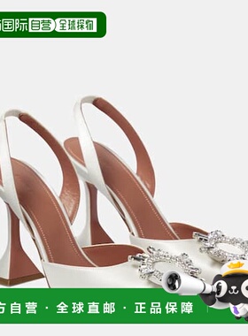 1h可退 潮奢 Amina Muaddi 女士 Begum 绸缎露跟浅口鞋 003727