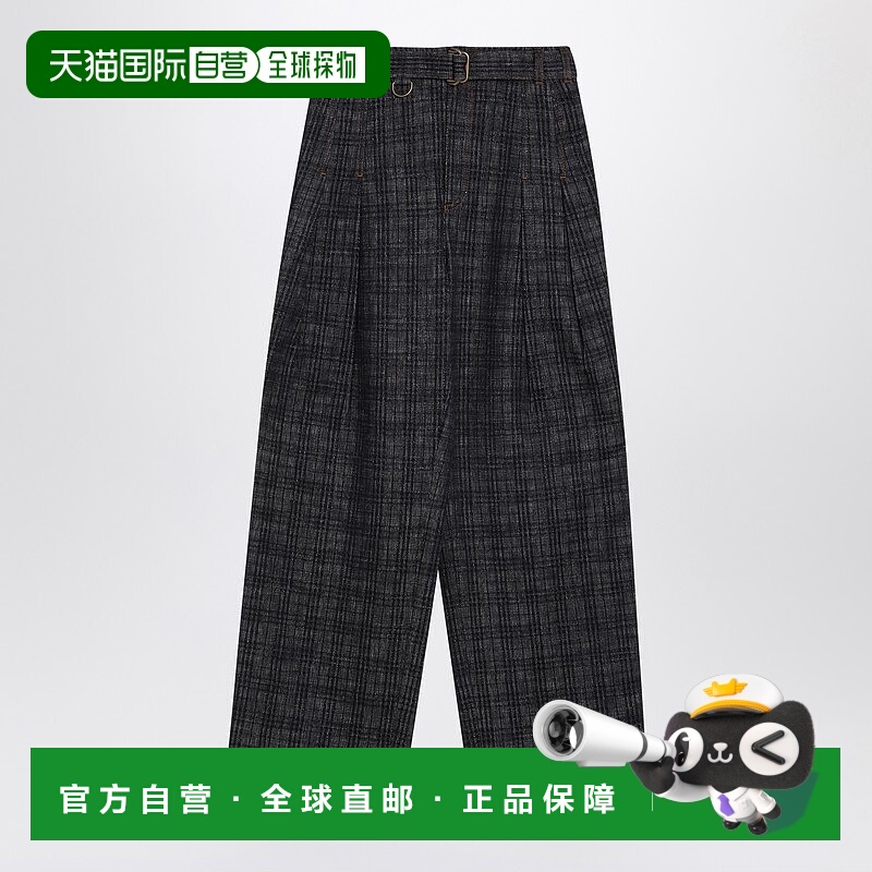 1h可退 潮奢 Burberry 巴宝莉 女士 靛蓝色格纹图案牛仔裤 811315