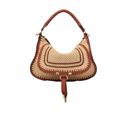 CHLOÉ 女士斜挎包 CH26US882R6026M SS2026 棕色 编织设计单肩包