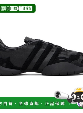 潮奢 Y-3 男士 黑色 Regu Leather 运动鞋 KI0873