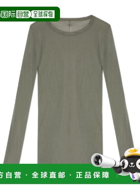 RICK OWENS 男士T恤 RU01F2250MR35 SS2026 绿色 Temple Rib 长袖