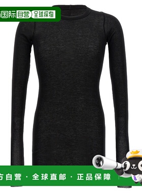 RICK OWENS 男士T恤 RU01F2250RC09 SS2026 黑色 'Rib LS T' T-sh